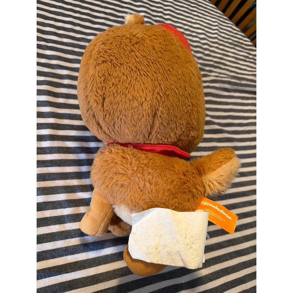 Nickelodeon Paw Patrol Tracker Plush Brown Dog Red Hat‎ Spin Master 2023 10 inch